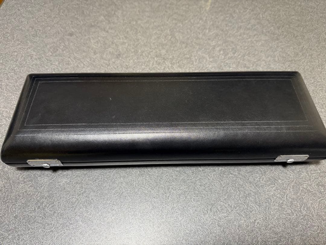 フルートとピッコロ　ダブルケース 黒 革張り