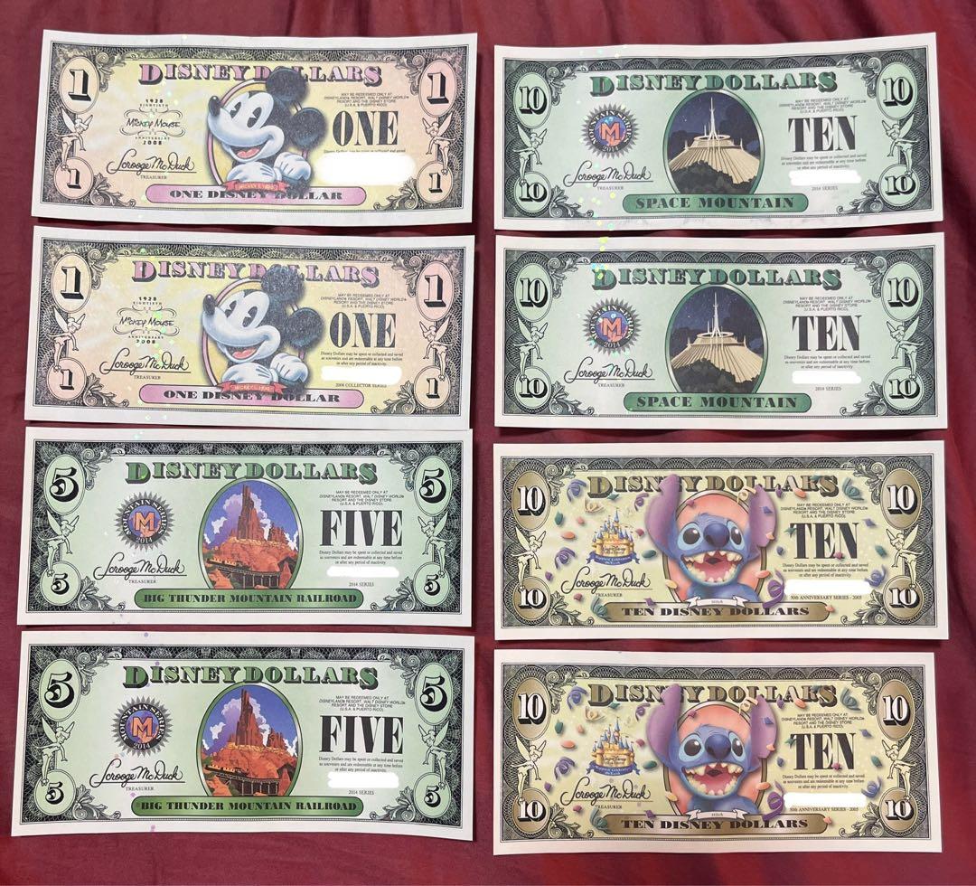 ディズニーダラー　ミッキースティッチビッグサンダーマウンテンスペースマウンテン