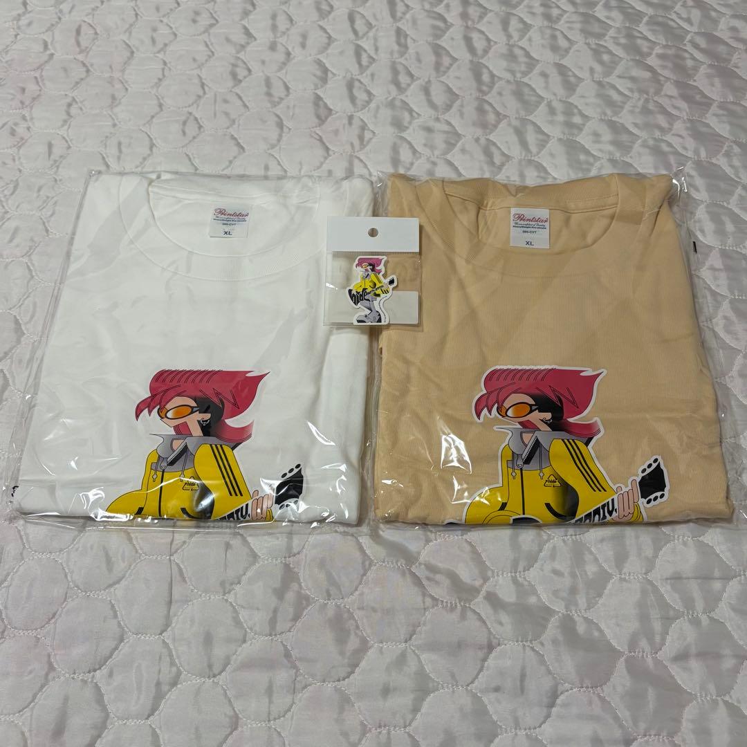 未使用 Tシャツ 2枚セットXLサイズ hide リック コラボ ステッカー付き