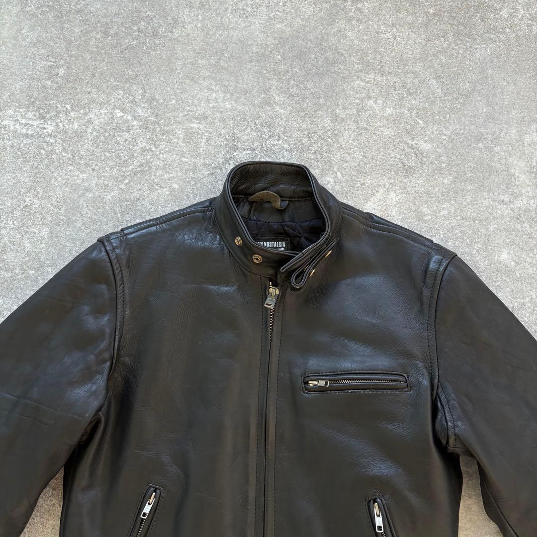 【AMERICAN NOSTALGIA】 シングルライダース レザージャケット