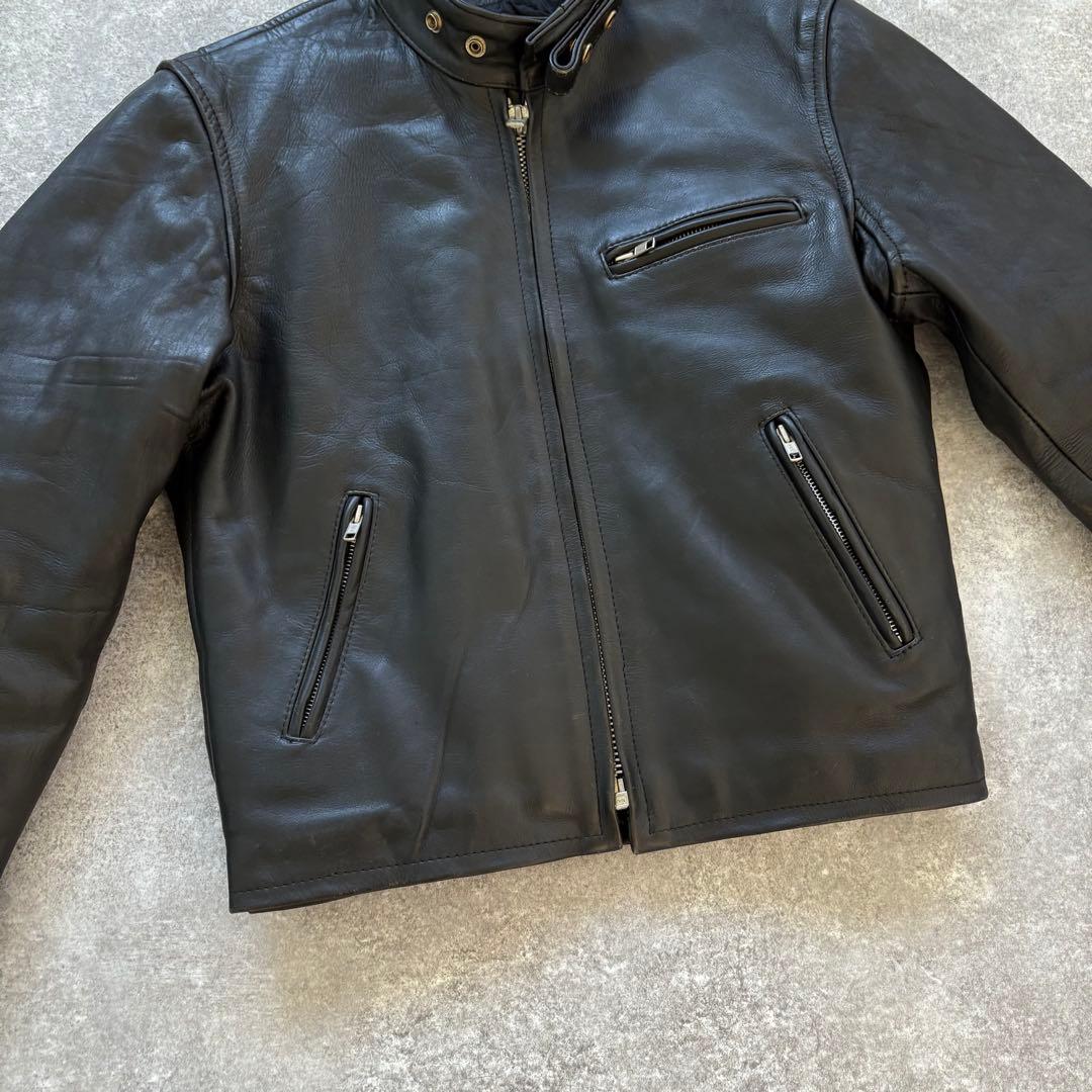 【AMERICAN NOSTALGIA】 シングルライダース レザージャケット