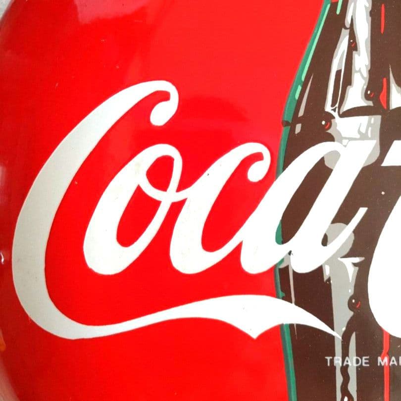 ヴィンテージ　コカコーラ　ボタンサイン　アメリカン　看板　36cm