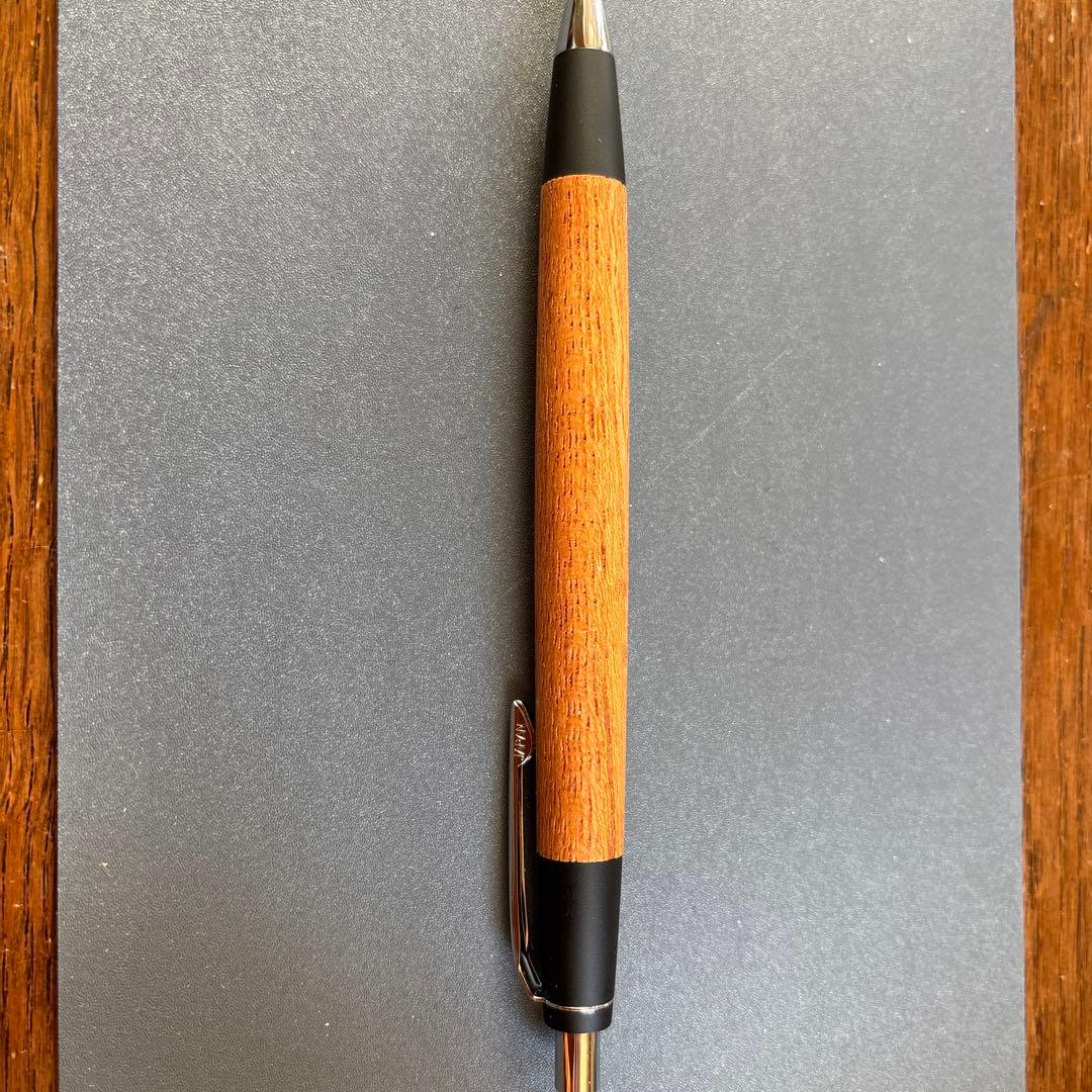 野原工芸　欅　シャーペン　真鍮