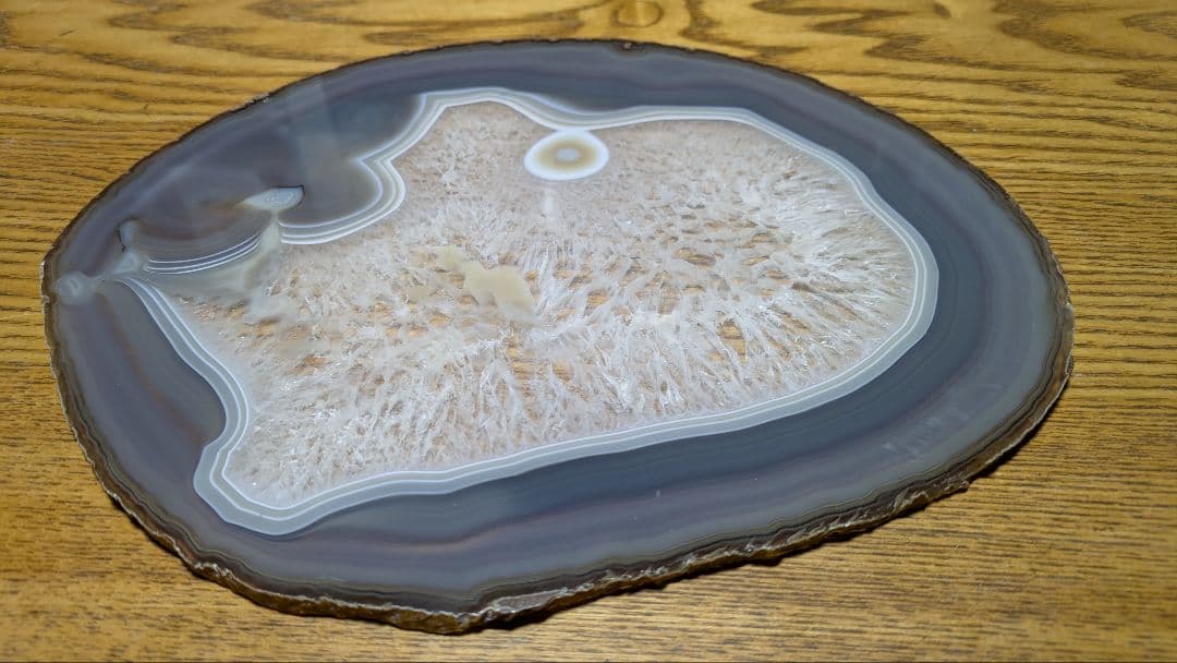 特大サイズ　瑪瑙　アゲート　ジオード　スライス 鑑賞石　希少