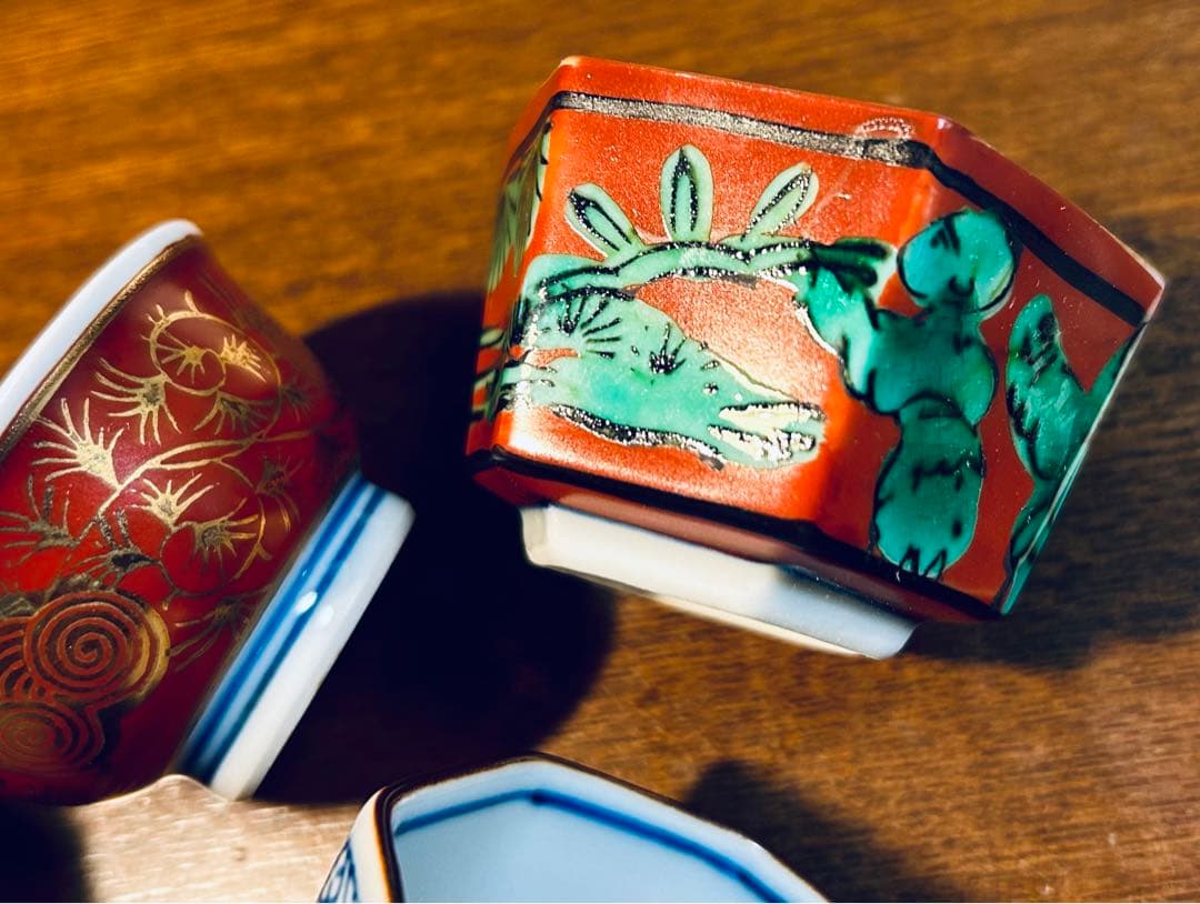 九谷焼　長右衛門四代目作　器5点セット