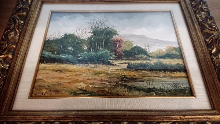 スペイン画家ホセ・アントニオ・フローレス作「アンドラの風景」