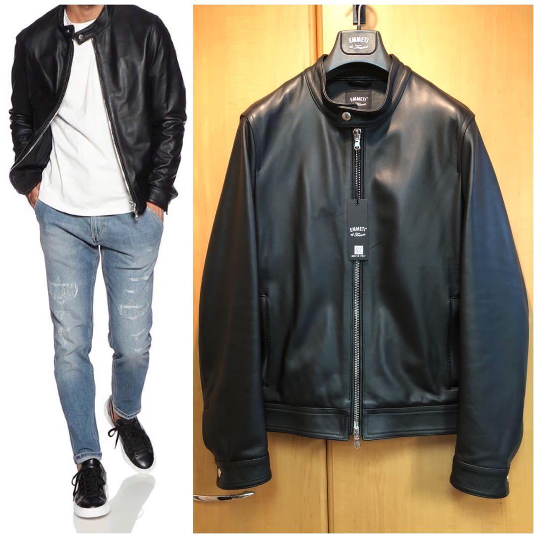 限定　EMMETI レザー シングルライダースジャケット　JURI 50